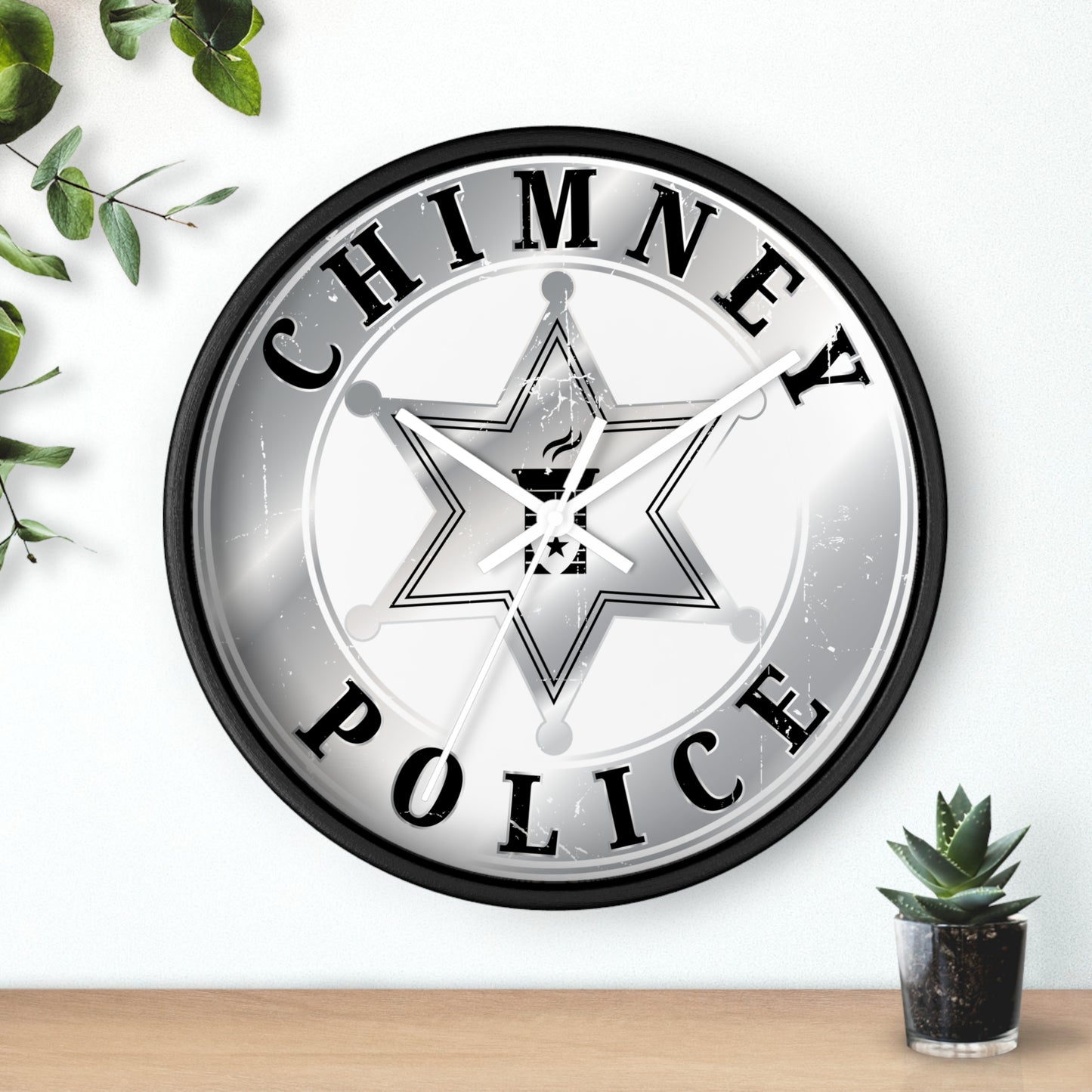 Chimney Police Wall Clock