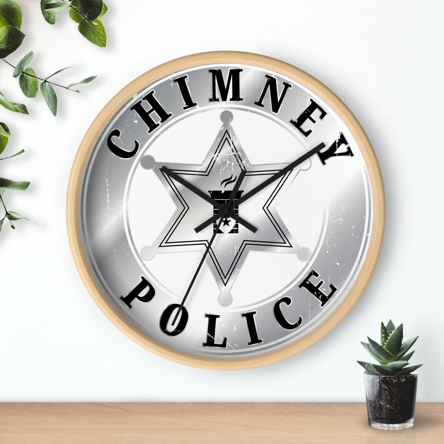 Chimney Police Wall Clock