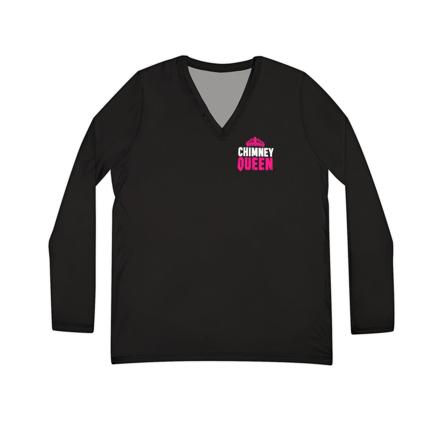 Chimney Queen Long Sleeve V-neck Shirt