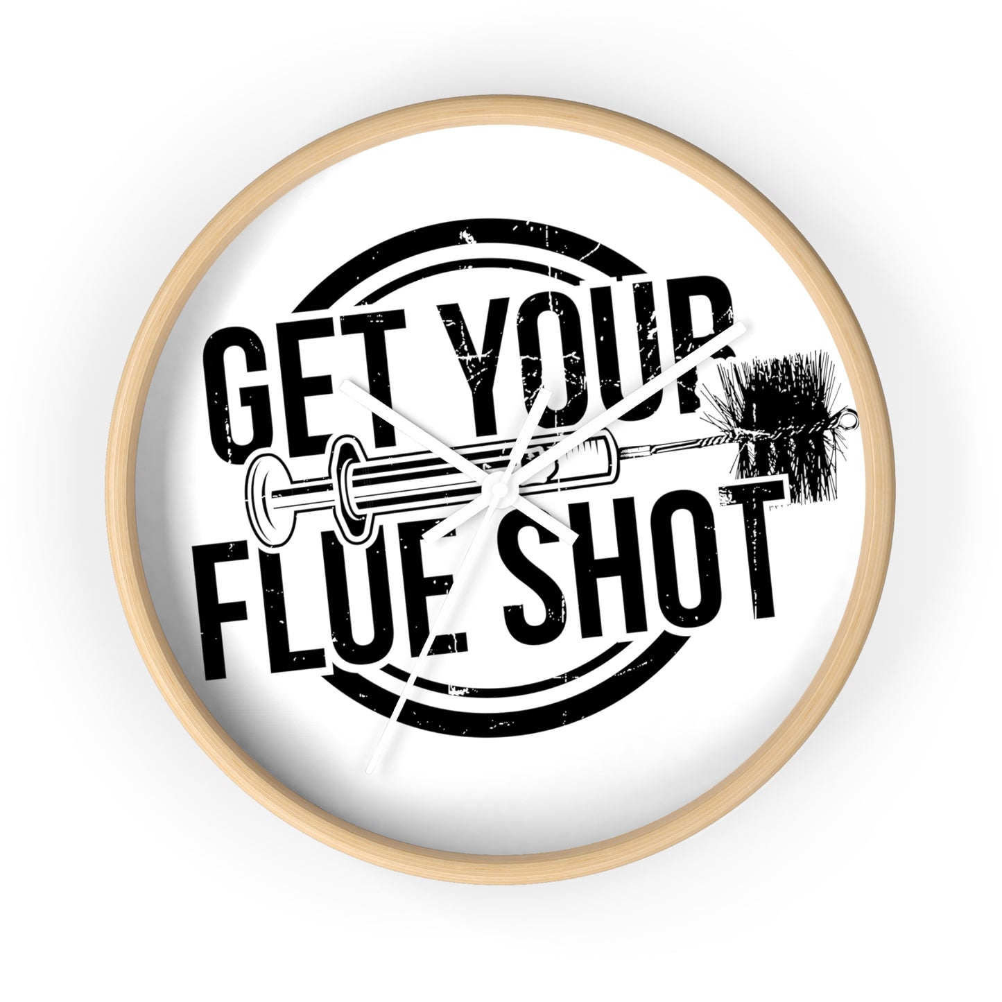 Get Your Flue Shot Wall Clock