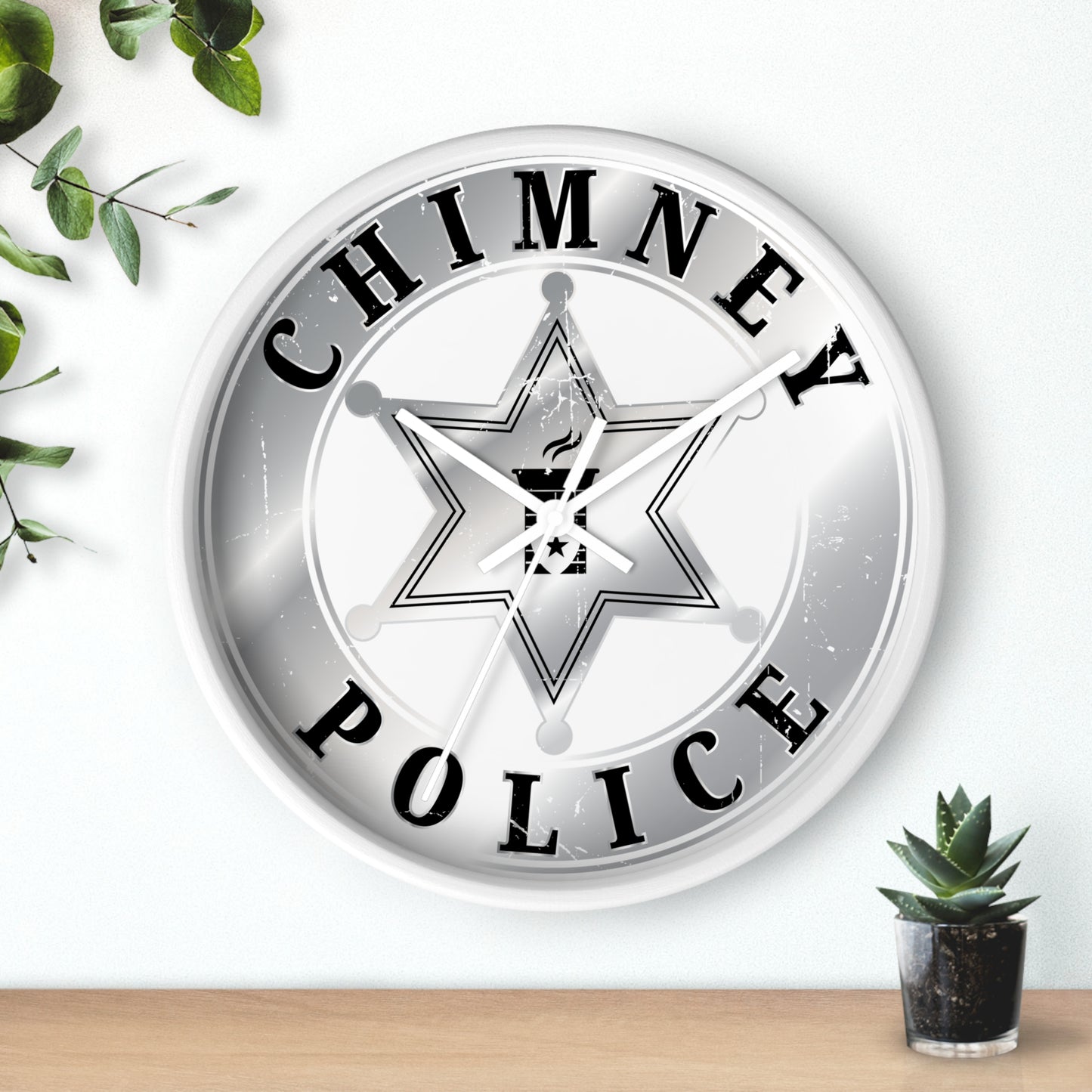 Chimney Police Wall Clock