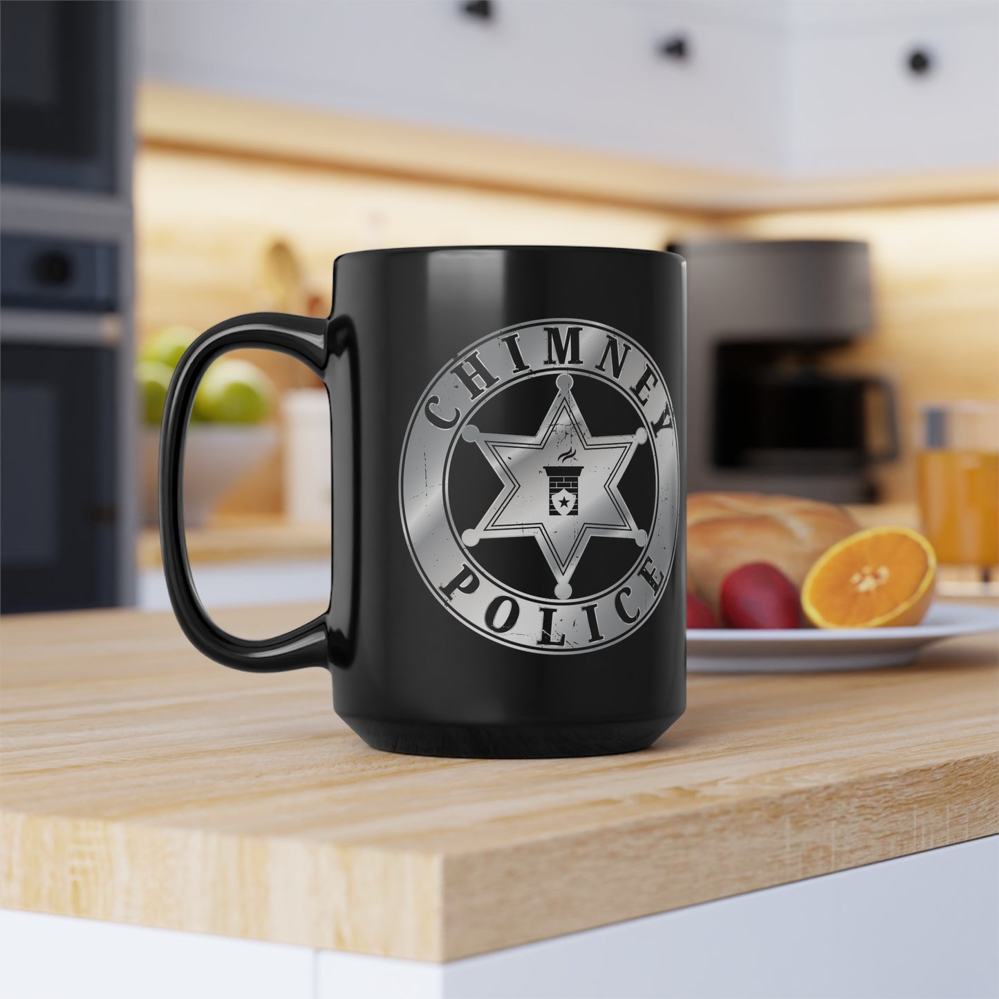 Chimney Police Mug - Black