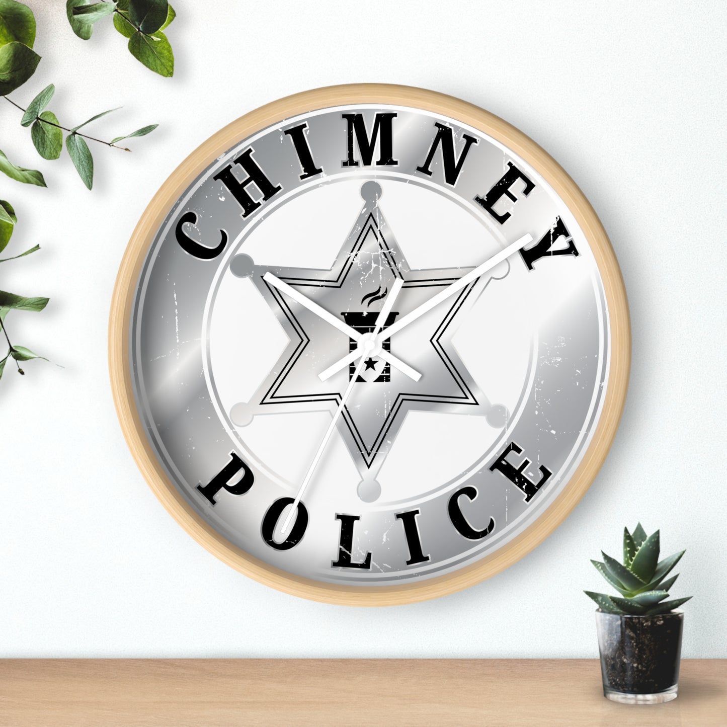 Chimney Police Wall Clock