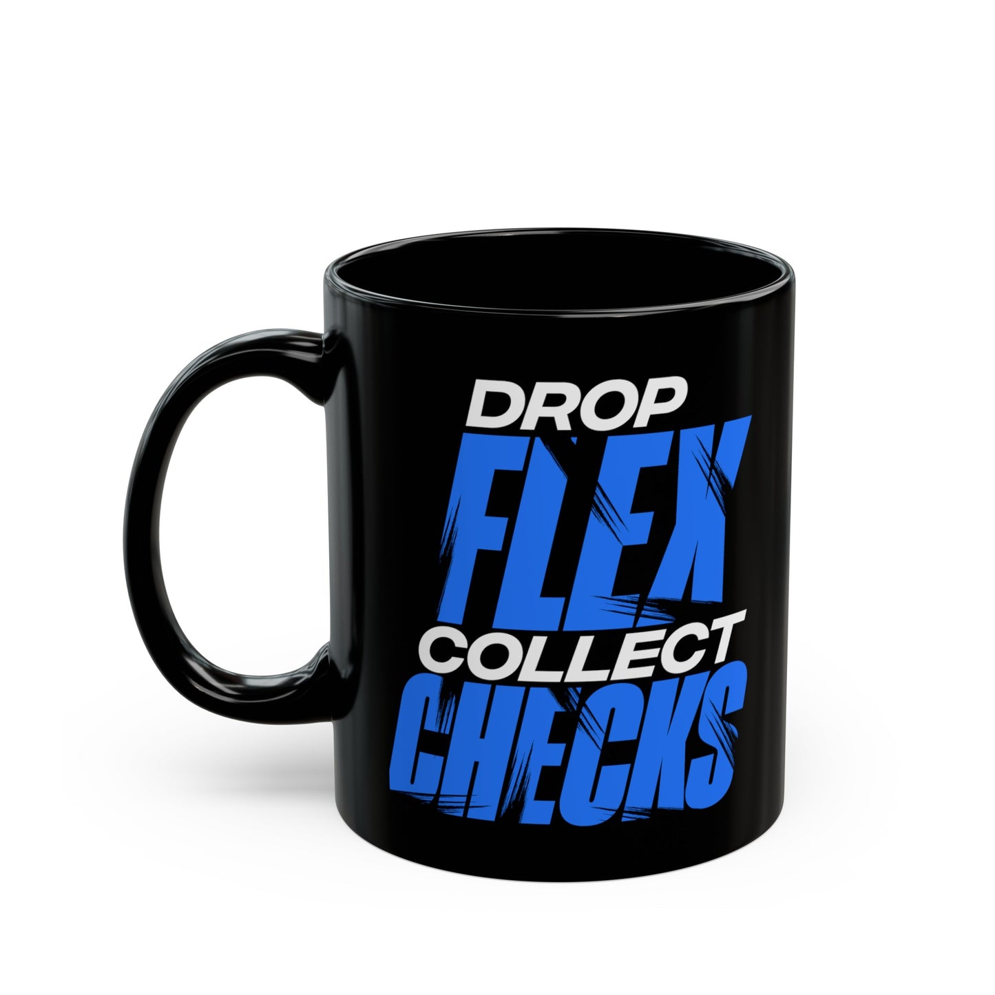 Drop Flex Collect Checks Mug - Black