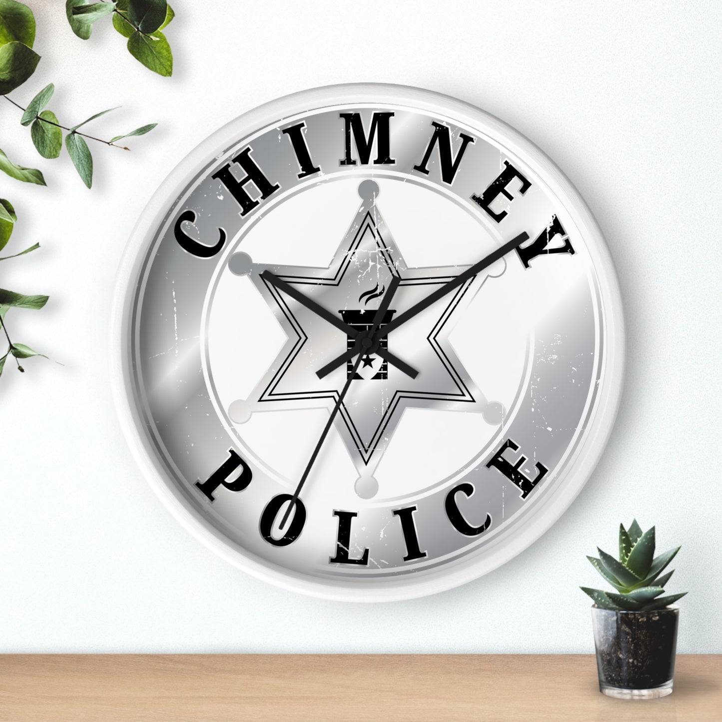 Chimney Police Wall Clock