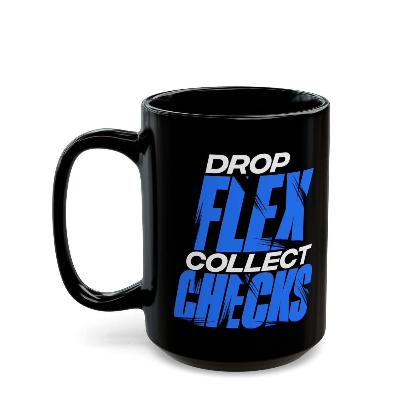 Drop Flex Collect Checks Mug - Black
