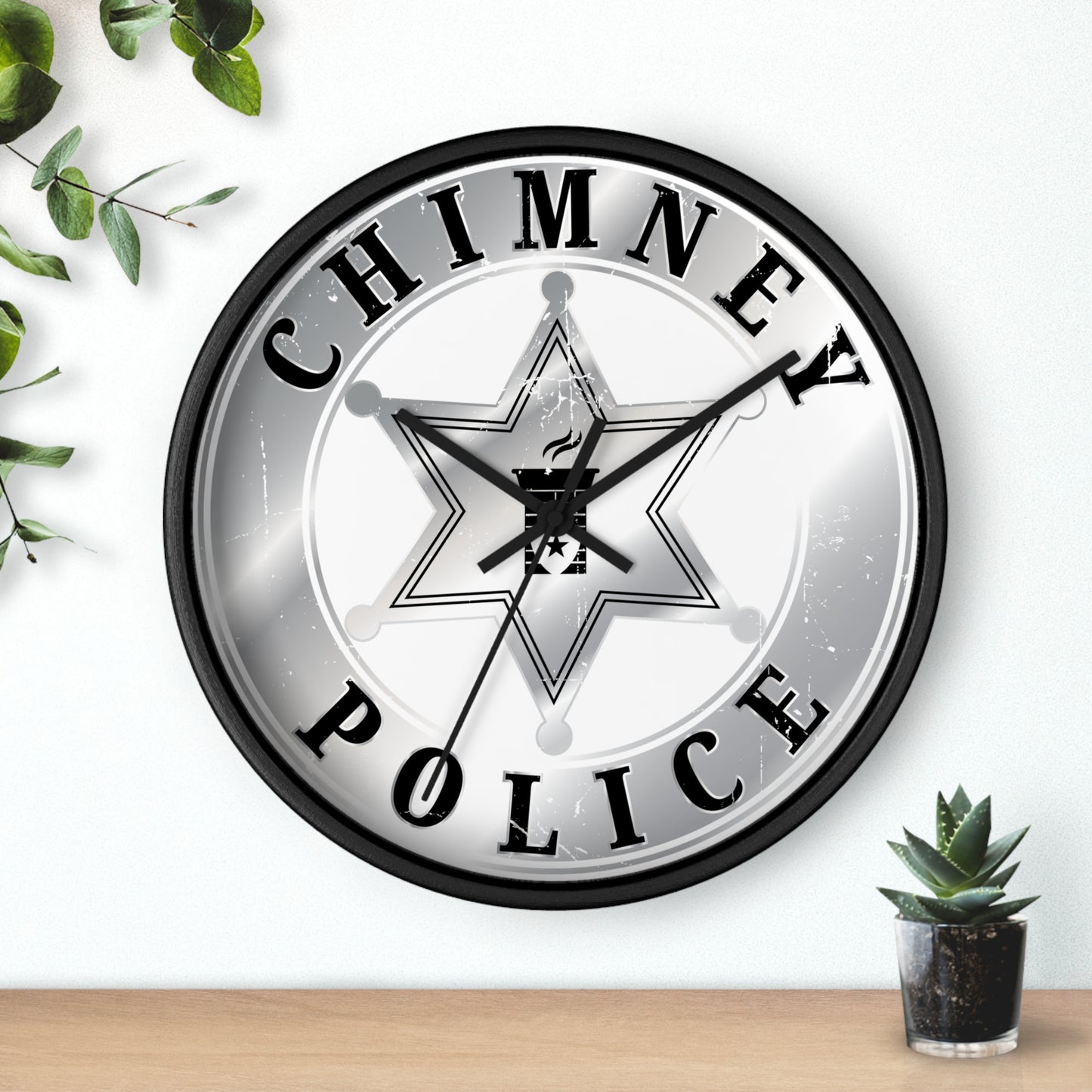 Chimney Police Wall Clock